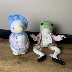 Vtg. Frederick Warne Beatrix Potter Jemima Puddle Duck & Mr. Jeremy Fisher Frog